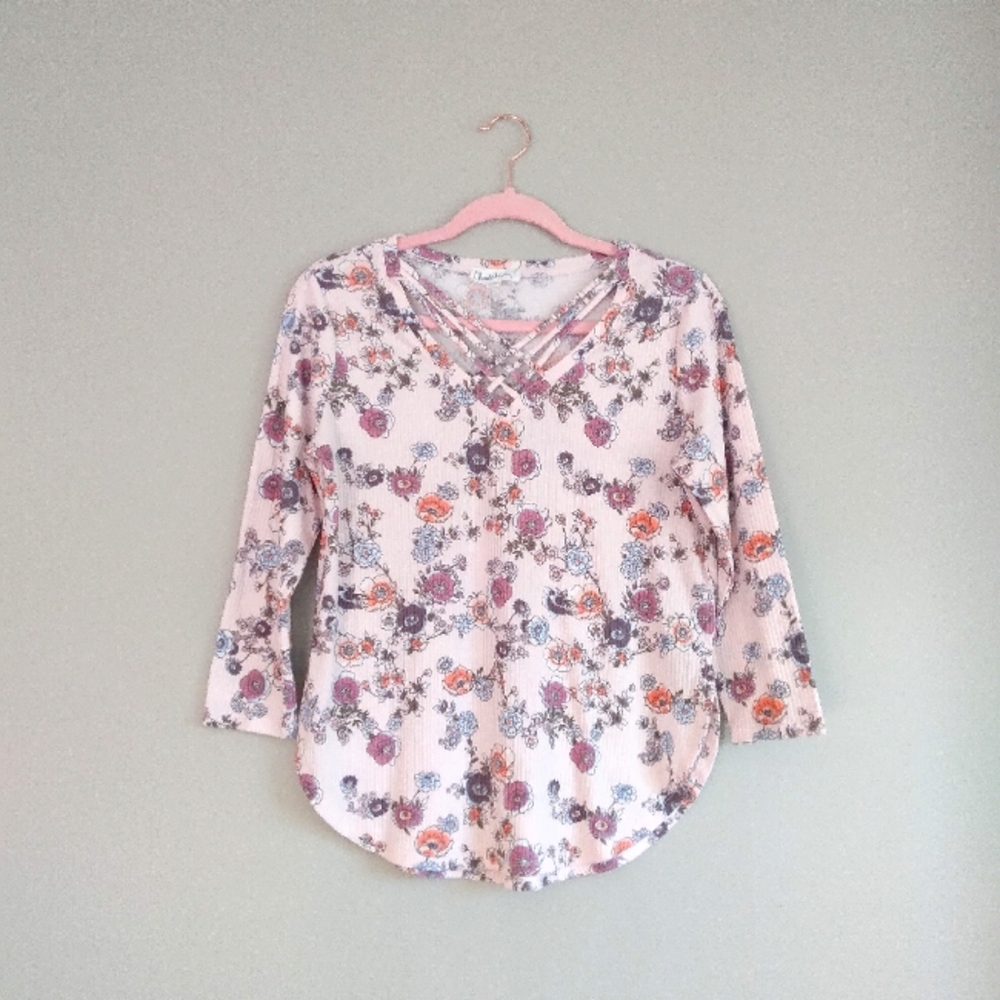 Cloud Chaser Floral Cross Front Long Sleeve